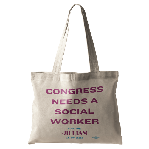 Congress Needs A Social Worker (Natural Canvas Tote)