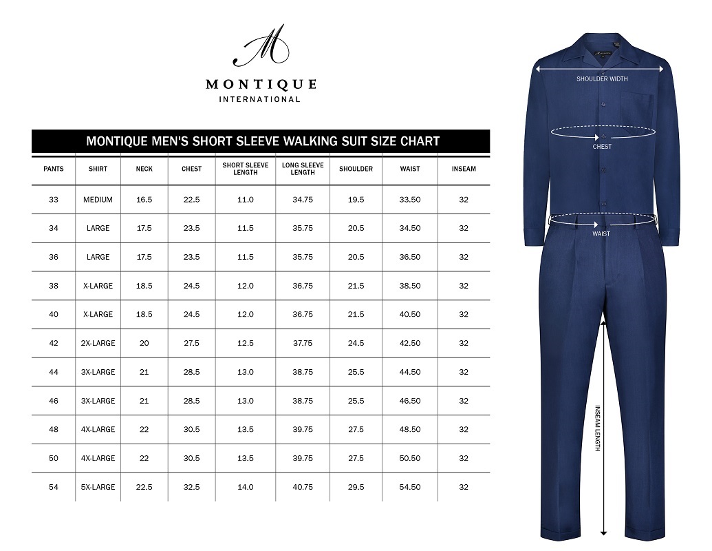 Montique Size Chart