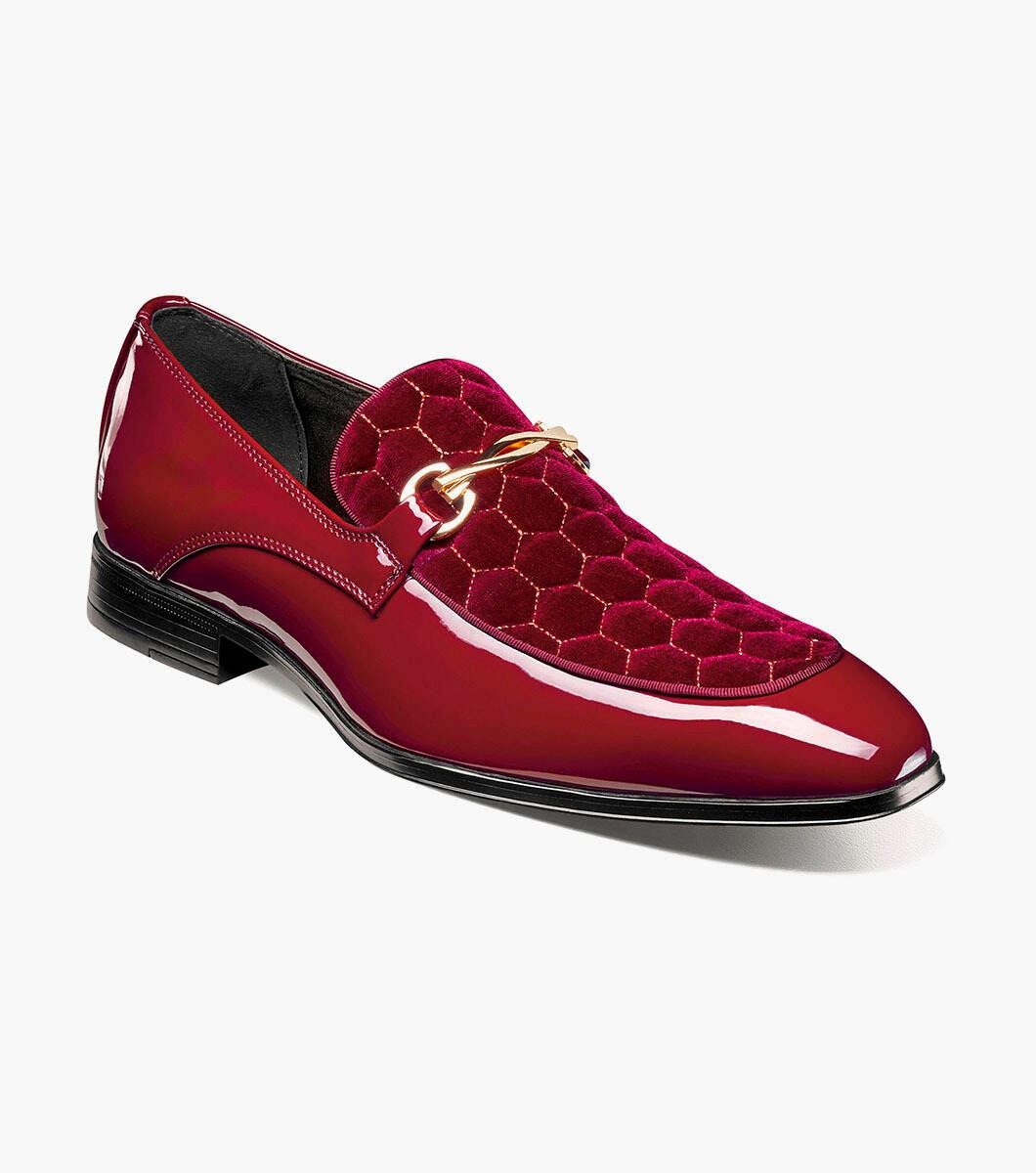 burgundy men's dress loafers Stacy Adams Shiny Mens Party Shoes OS25732-601 Fadyen Bias Cut Maxi launch_date:10/17/2024 Length:32 Shoe Size Tree 2