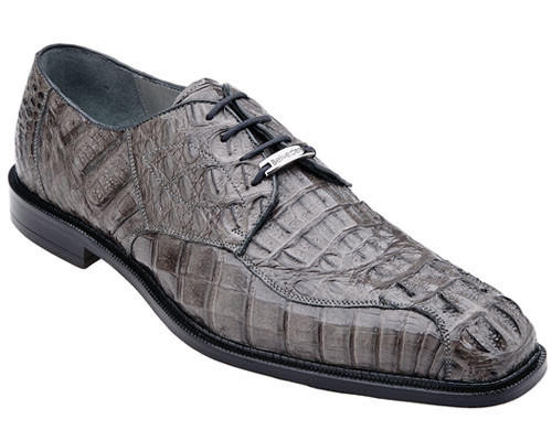 After Midnight 6442 Men\'s Grey Croc Print Lace Up Dress Shoes Marco Di Milano Cancun Grey Caiman Crocodile Tail Dress  main image 3