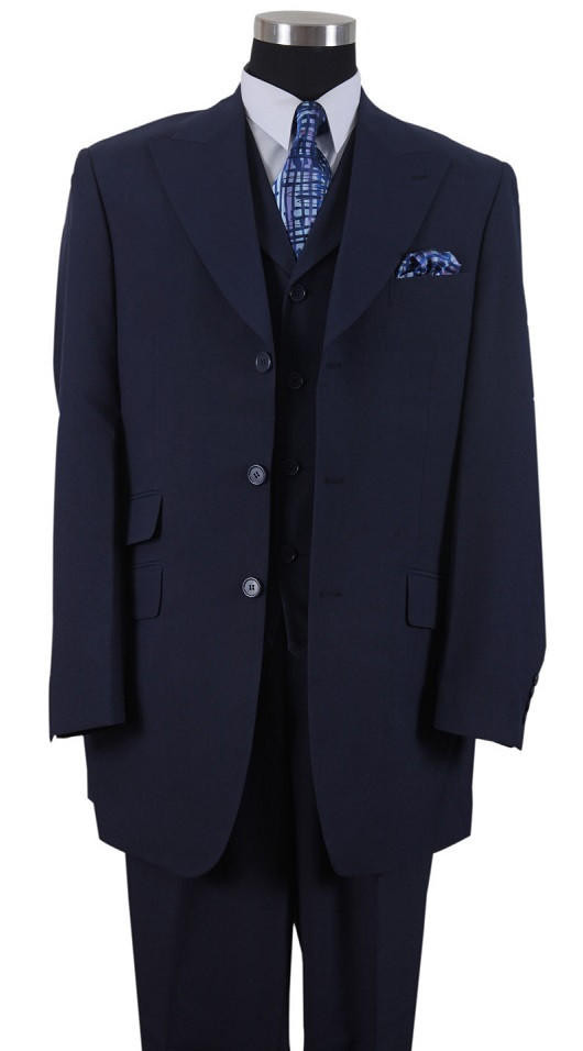 Milano Mens 1970s Fashion Length Jacket 3 piece Pleat Pants Suit