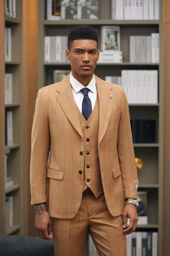 ゴールドウィン　goldwin セットアップ　スーツ stacy-adams-mens-windowpane-