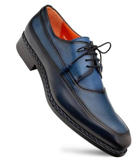 Mezlan Bowery Navy Multicolor Derby Lace-Up Shoes display picture 1