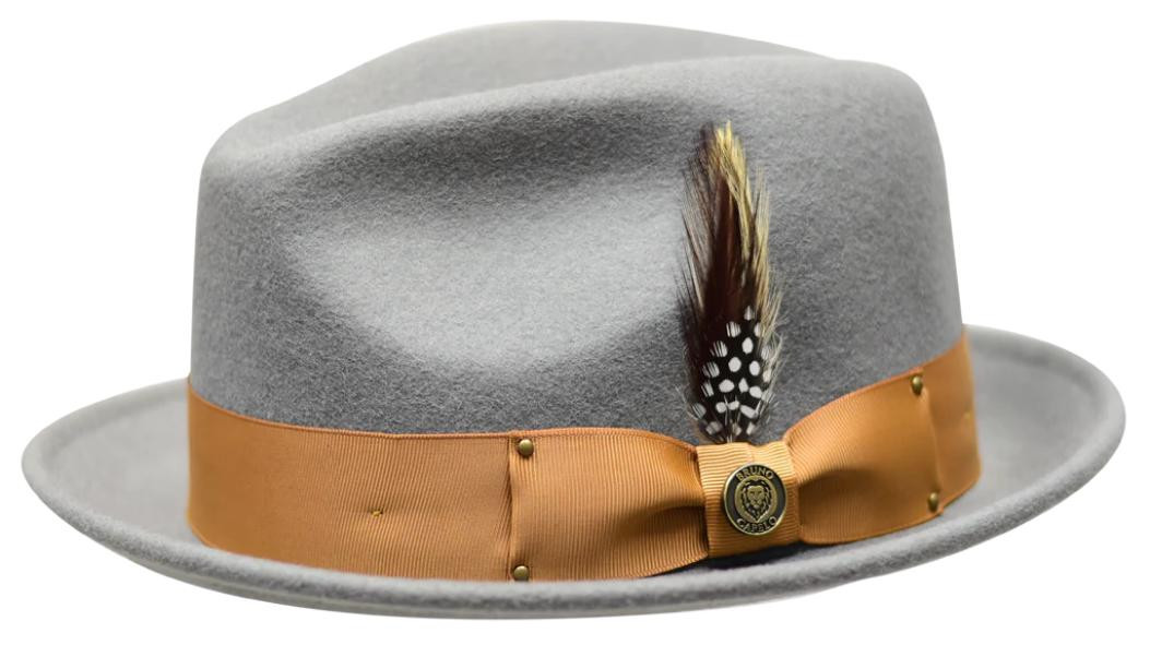 Bruno Capelo Men's Tone Trilby Hat Wool Felt Grey BB-218