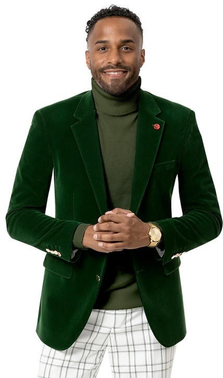 Northington - Jade - Green Velvet Tux Jacket | Politix