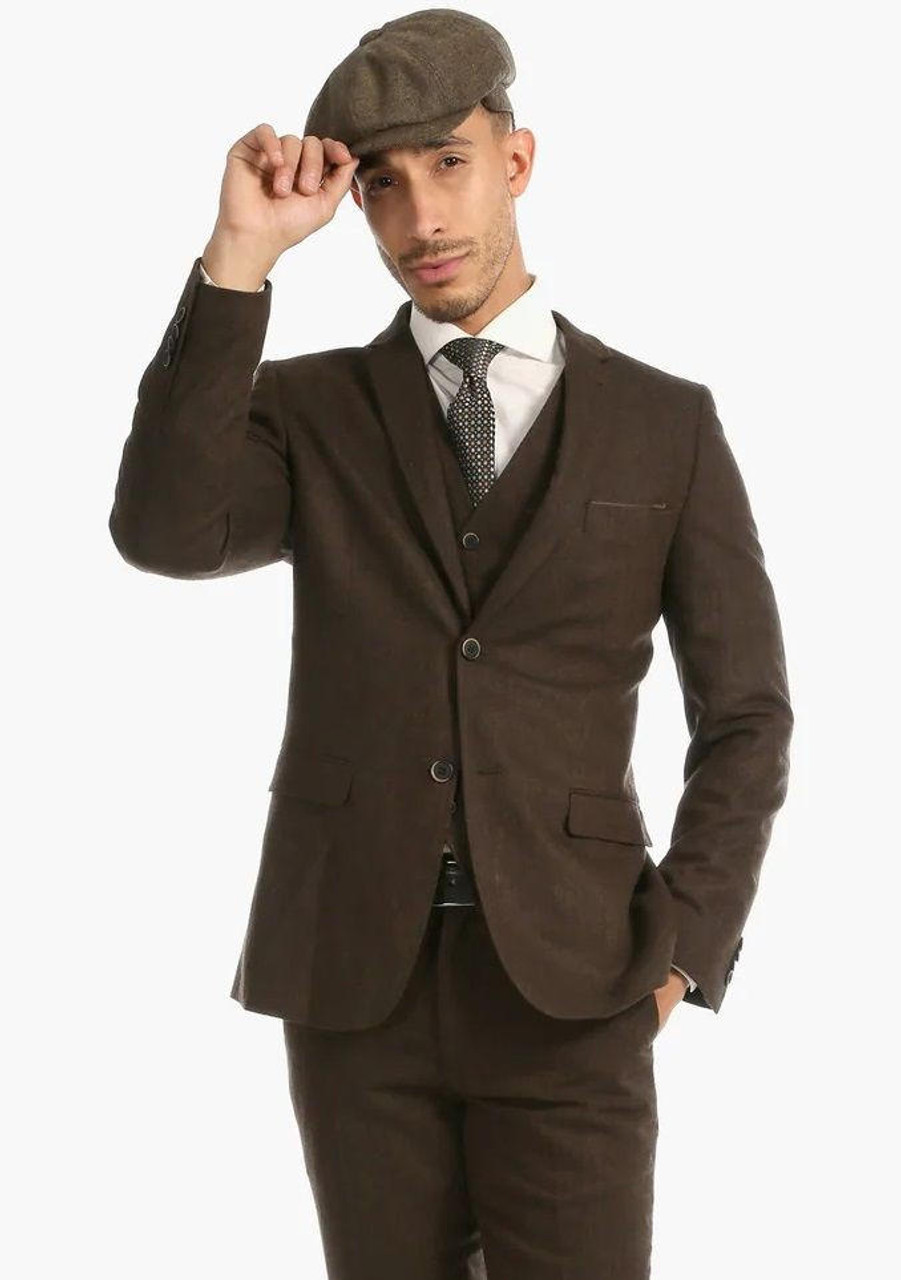 Charcoal Grey Overcheck Tweed 3 Piece Suit - Tweedmaker