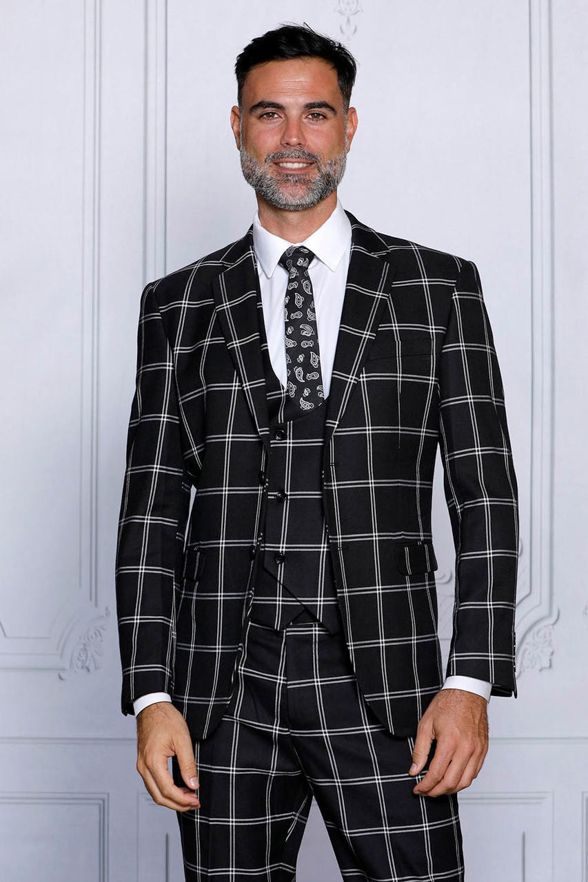 Buy Van Heusen Black Two Piece Suit Online - 802797 | Van Heusen