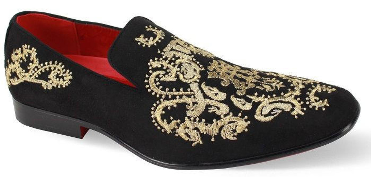 Red and Gold Loafers