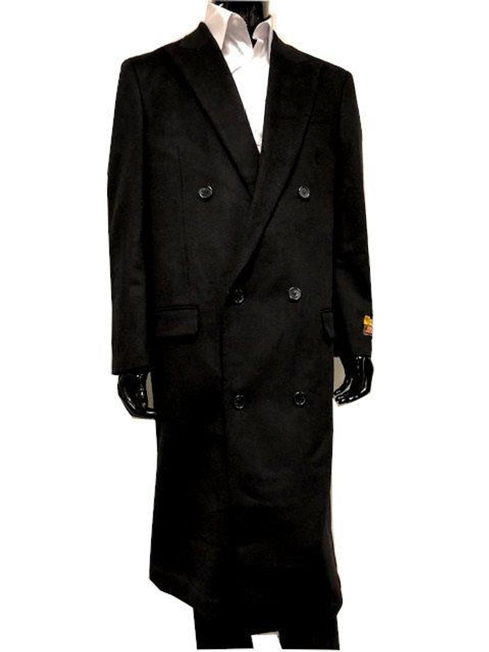 Topcoat - Men's Red Double Breasted Wool Overcoat Long Coat Alberto DB-COAT  IS
