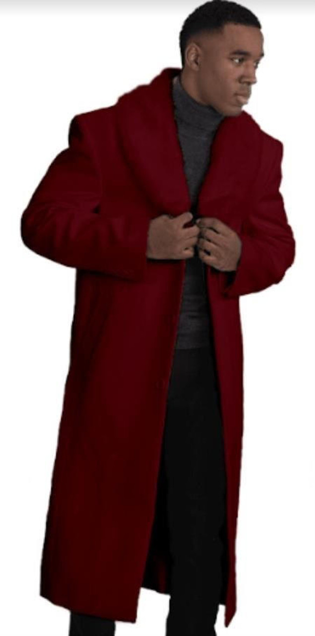 Fur sales collar overcoat