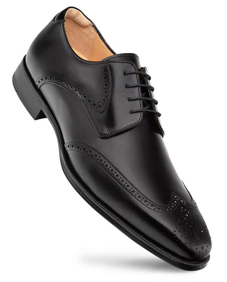 Mezlan Shoes Men's Black Calskin Wingtip Oxford Tasso