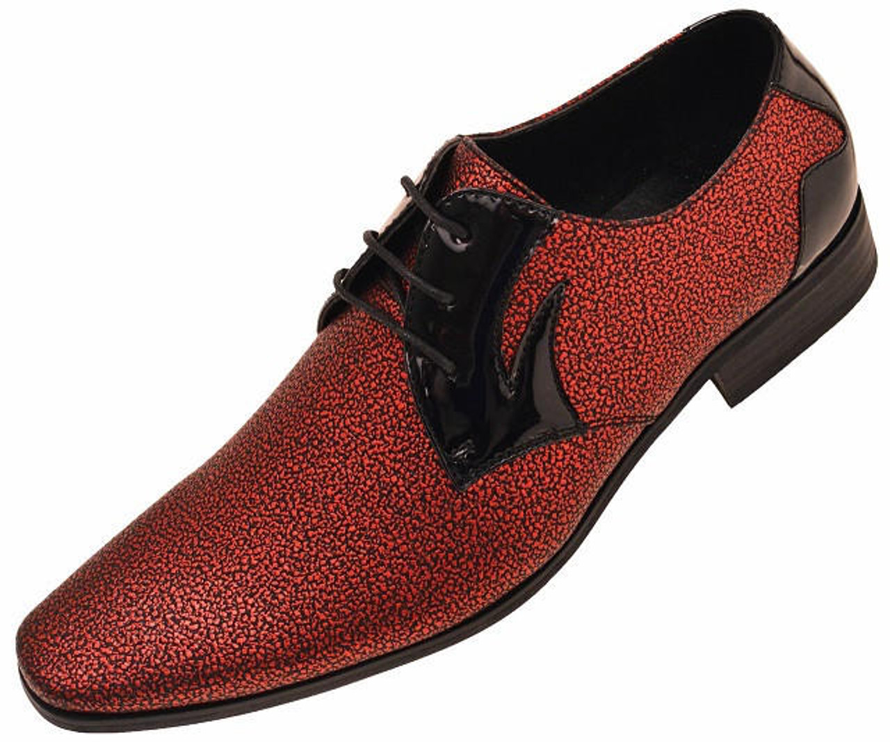 men dress/loafers shoes Red Amali black 005 