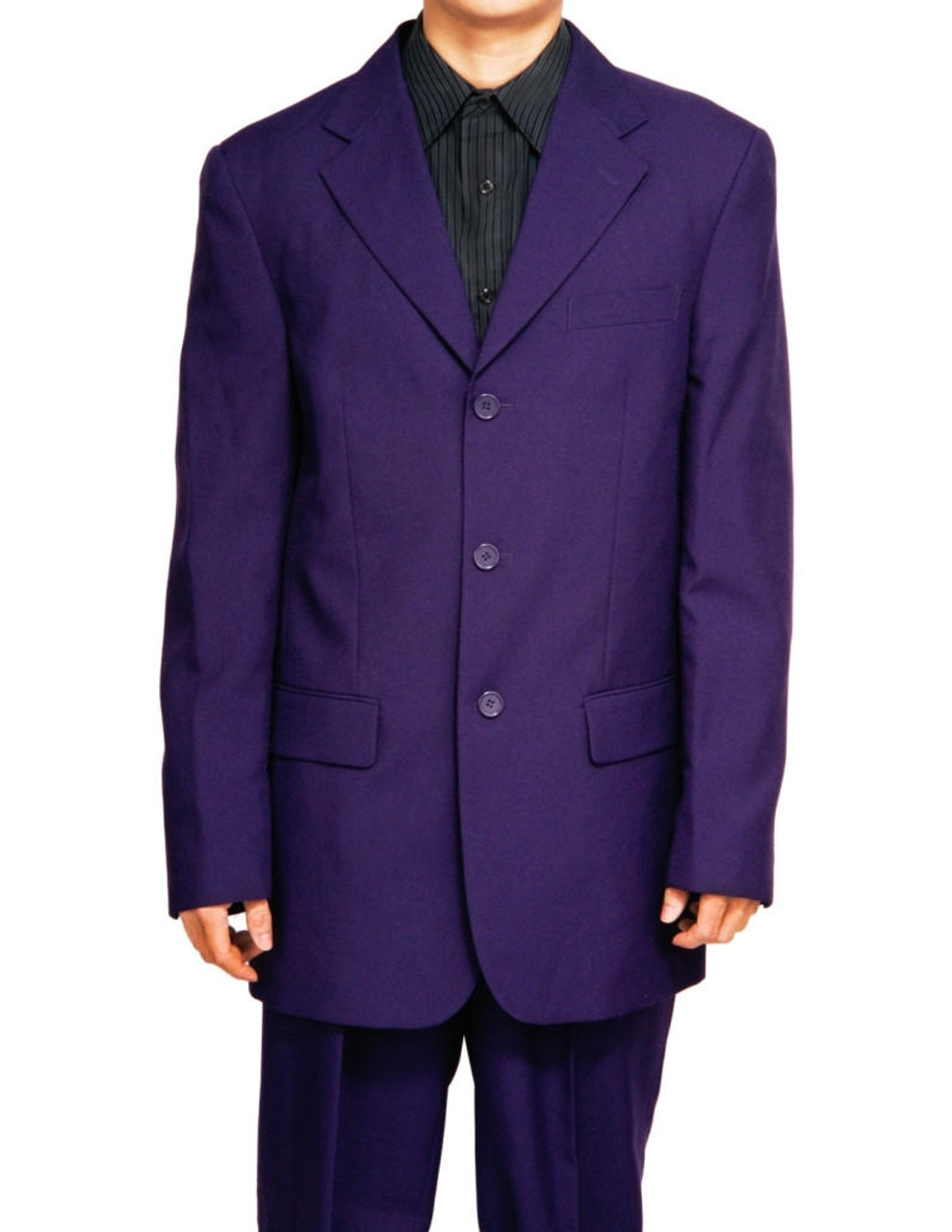 Mens Purple Color Suit 3 Button Single Breasted 802P