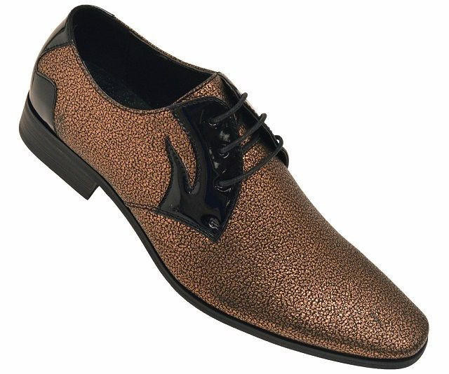 Viotti Men's Gold Glitter Tuxedo Dress Shoes Dazzler 035