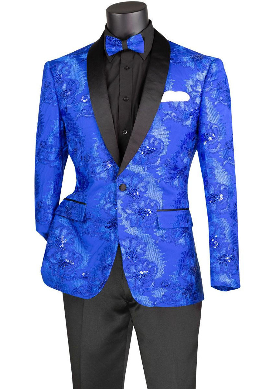 Buy OCTAVE Blue Mens Mao Collar Solid Jacket | Shoppers Stop