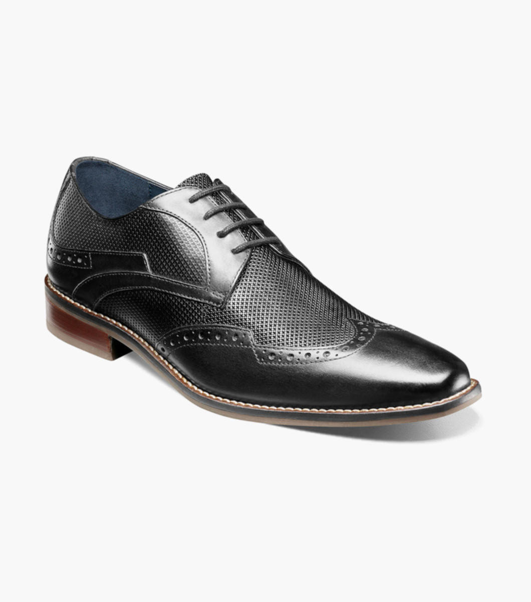 Stacy Adams Spectator Wingtip Shoes Mens Black 25539-001