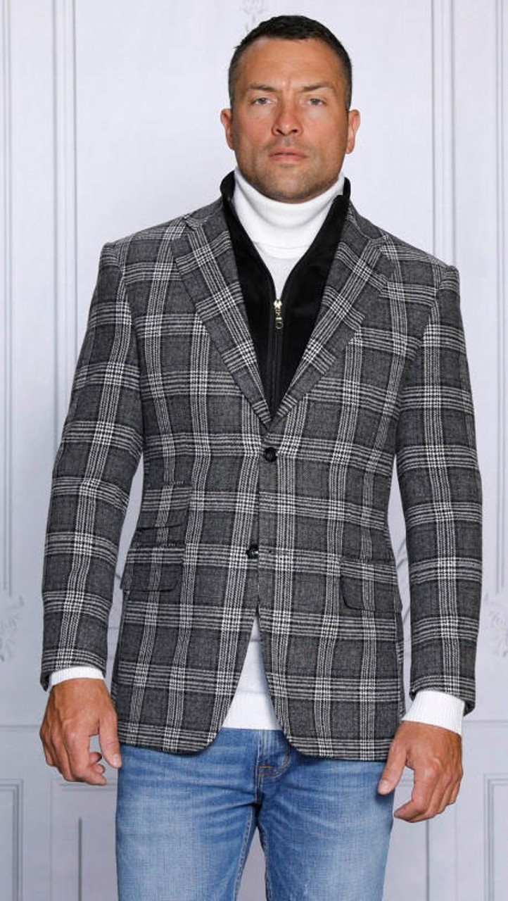 Men's Casual Blazer Lightweight Sport Coat Regular Fit 2 Button Suit Blazer  Jacket Black Grey at Amazon Men's Clothing store
