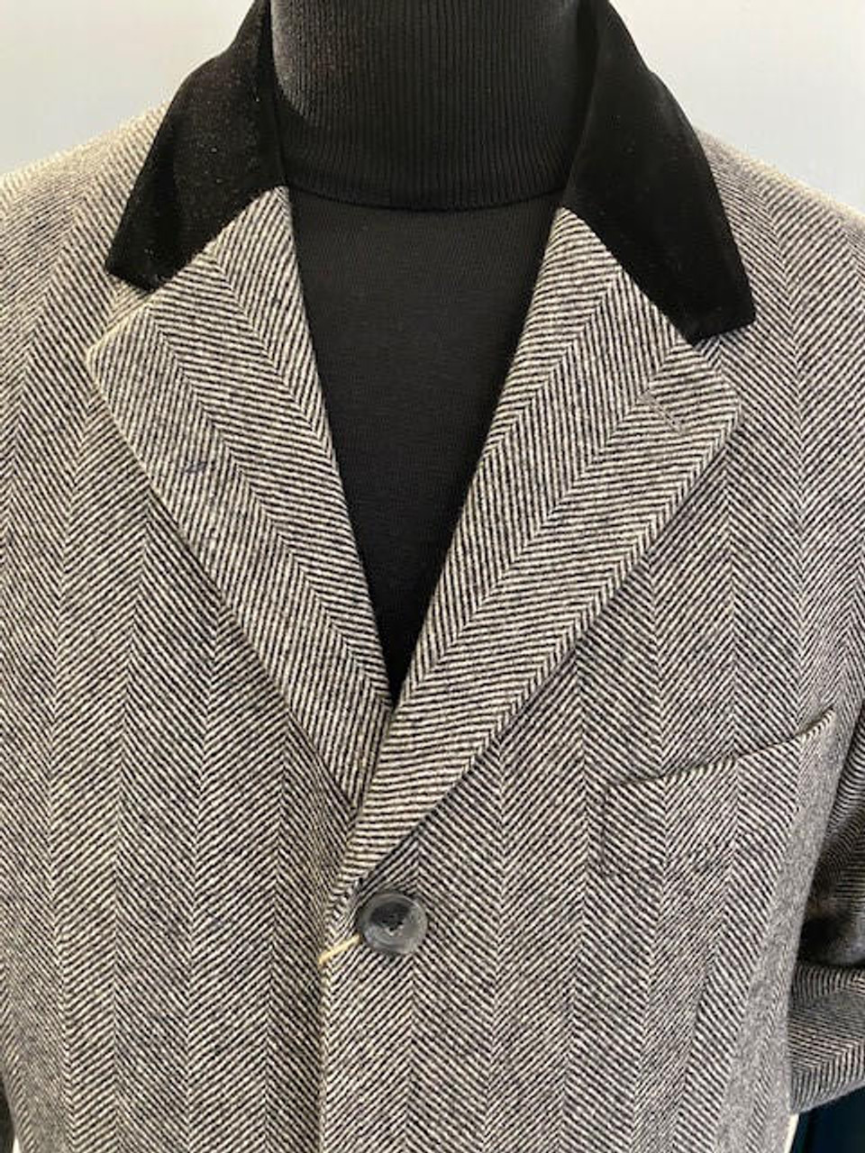 Londoner B&G by DaVinci Coat Men Large Black Ivory Houndstooth ...