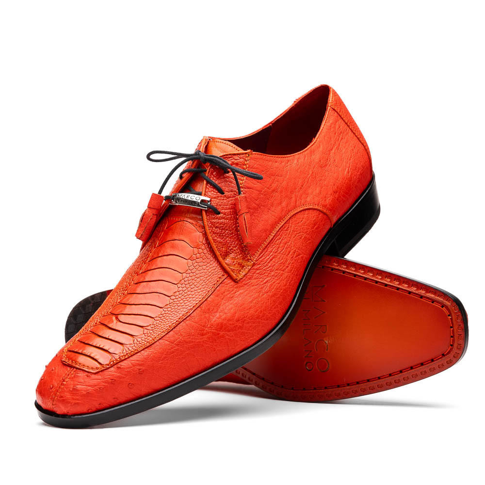 Marco di Milano Shoes Men's Ostrich Shoe Orange Andretti