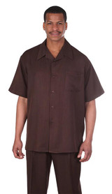  Trust Dark Brown Linen 2 Piece Outfit SP701 6XL Final Sale 