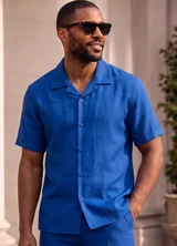 Pronti Mens Royal Blue Linen 2 Pc. Summer Party Outfit SP8001