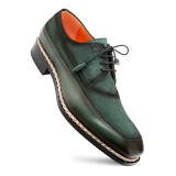  Mezlan Men's Forest Green Derby Shoes Calfskin/Suede Summit 