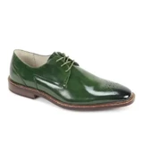  Giovanni Men's Medallion Toe Lace Up Shoes Green Toby 