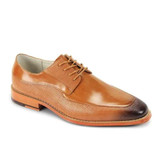  Giovanni Mens Tan Moc Toe Lace Shoes Asher 