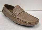  Mens Driving Mocassin Shoes Natural Tan Diamond Pattern AC 6650 