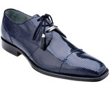  Belvedere Mens Navy Teju Lizard Skin Shoes Karmelo 1497 