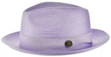  Bruno Capelo Mens Lavender Straw Summer Fedora Hat FN-826 
