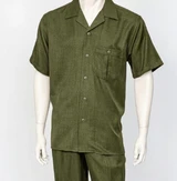  Dreams Mens Olive Short Sleeve Walking Suit Daytona 256-04 