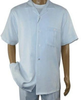 Dreams Mens White Short Sleeve Walking Suit Daytona 256-15
