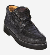  Los Altos Crocodile Ostrich Casual Boots Black ZA050205 