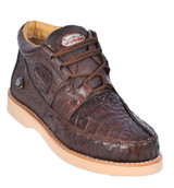  Los Altos Crocodile Ostrich Casual Boots Brown ZA050207 