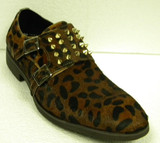  Fiesso Shoes Leopard Print Rivets 3142 Size 8, 9 Final Sale 