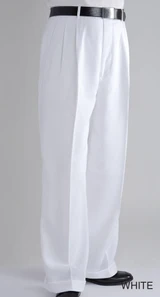  Fratello Slacks Mens Wide Leg Dress Pants White DP-106 