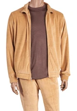  Inserch Mens Camel Velour Jogging Set 140 Size M 