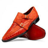  Marco Di Milano Mens Ostrich Double Monk Strap Shoes Orange Napoli 