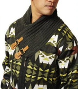  Silversilk Mens Olive Green Sweater Design Wrap Neck 2109 
