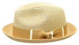  Bently Men's Small Brim Summer Fedora Hat Ivory GI-212 