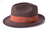  Bruno Capelo Fedora Hat Brown Rust Wool CK-310 