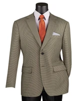  Mens Sport Coat Houndstooth Olive Mini Check Vinci BM-HT 