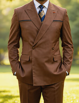 Statement Men's Double Breasted Copper Fashion Suit Modern Fit Siena
