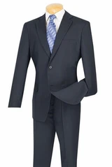  Men's Cheap Navy Blue Fitted Suit Slim Fit 1960s Lucci S-2PP 