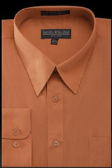  Mens Dress Shirt Rust Regular Fit Daniel Ellissa DS3001 