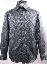  Mens High Collar Shirts Shiny DE Fancy Pattern FSS1429 