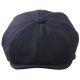 Mens Navy Blue Wool Newsboy Hat Applejack Cap ME-900 