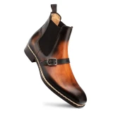  Mezlan Cognac Designer Calfskin Fashion Chelsea Boot Alpine 