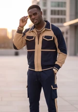 Prestige Tracksuit Mens Navy Sweatsuit Jog Set Outfit CSL6690